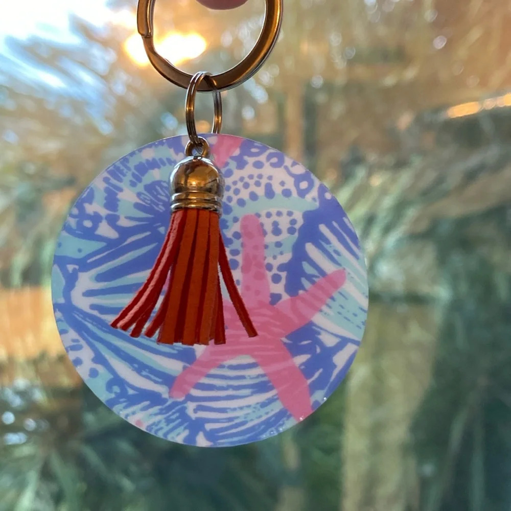 Starfish‎ keychain  / bag charm